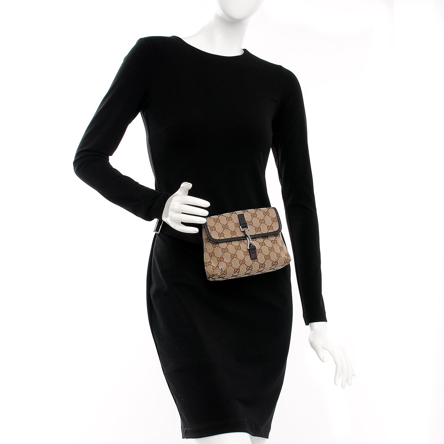 GG Monogram Flight Belt Bag Dark Brown