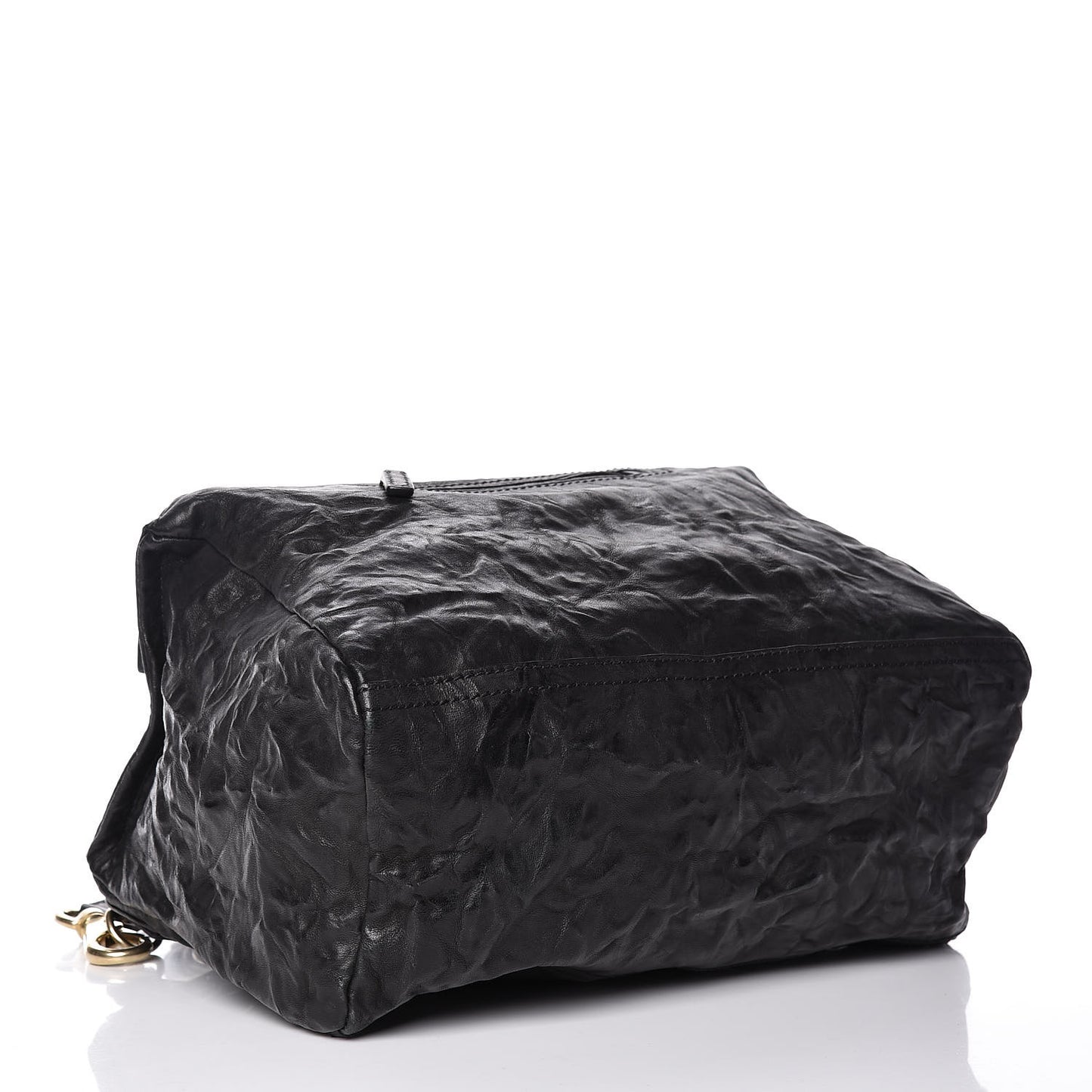 Tumbled Sheepskin Medium Pandora Bag Black