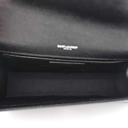 Saint Laurent Grain De Poudre Medium Classic Monogram Kate Satchel Black 5 of 12