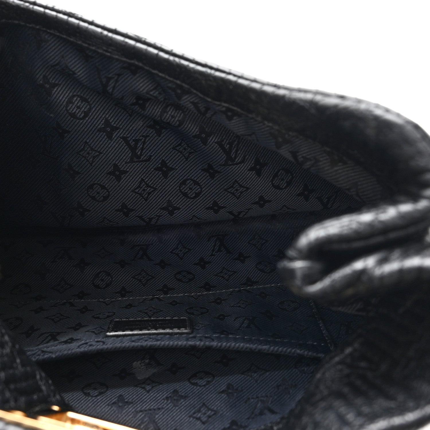 Louis Vuitton Calfskin Quilted Monogram Altair Clutch Black 5 of 7