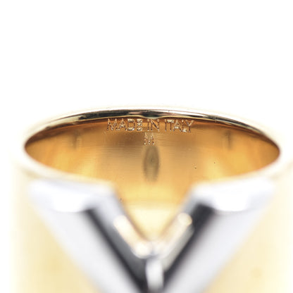Louis Vuitton Brass Essential V Ring M Gold Silver 5 of 8