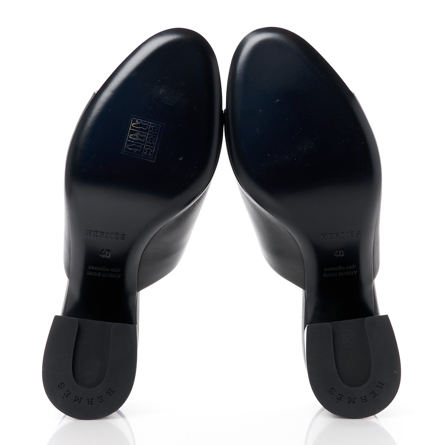 Hermes Calfskin Camilla Mules 40 Black 5 of 10
