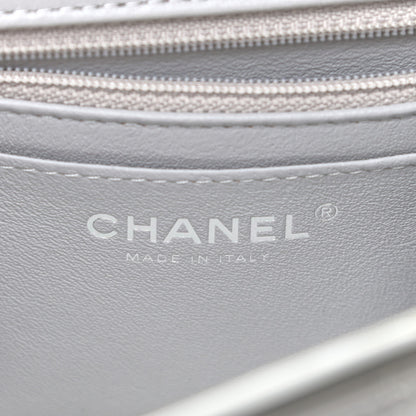 Chanel Lambskin Quilted Mini Rectangular Flap Grey 8 of 16