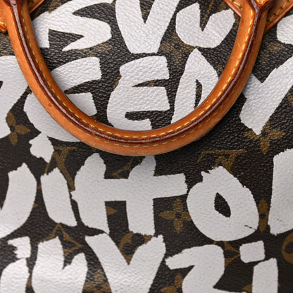 Louis Vuitton Monogram Graffiti Speedy 30 Silver 27 of 29