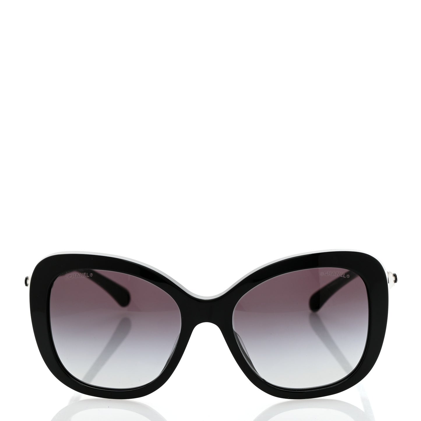 Acetate Butterfly Winter Pearl Sunglasses 5339-H Black