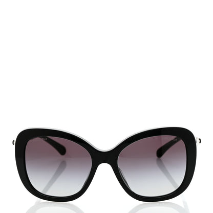 Chanel Acetate Butterfly Winter Pearl Sunglasses 5339-H Black 2 of 8