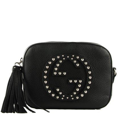 Gucci Pebbled Calfskin Studded Small Soho Disco Bag Black 1 of 7