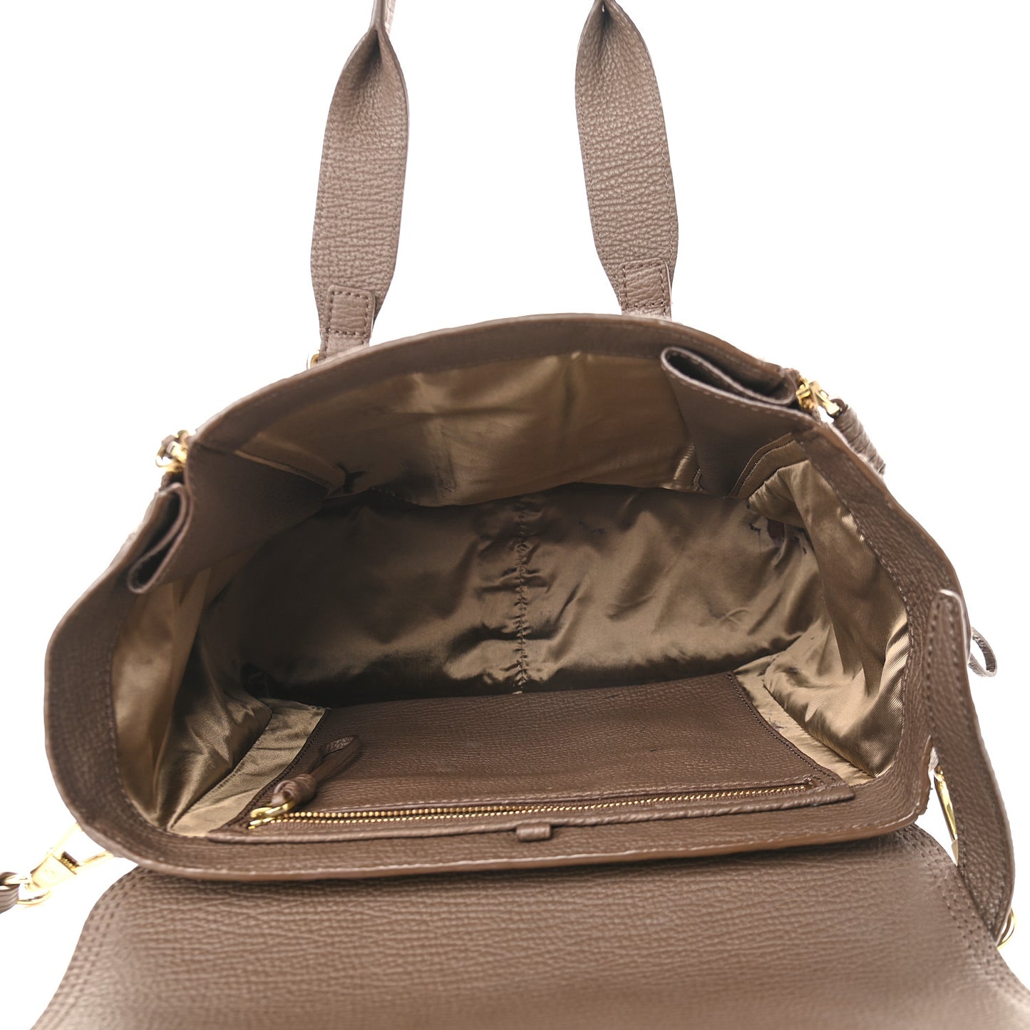 Textured Calfskin Medium Pashli Satchel Taupe