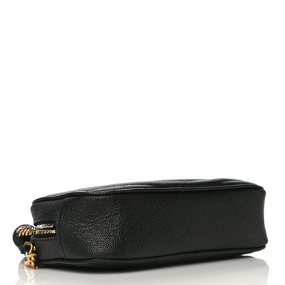 Saint Laurent Grain De Poudre Matelasse Monogram Mini Lou Camera Bag Black 4 of 11