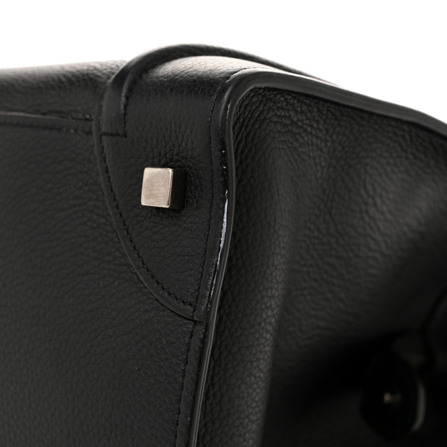Drummed Calfskin Mini Luggage Black