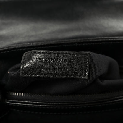 Saint Laurent Calfskin Y Quilted Monogram Monochrome Toy Loulou Crossbody Bag Black 8 of 11