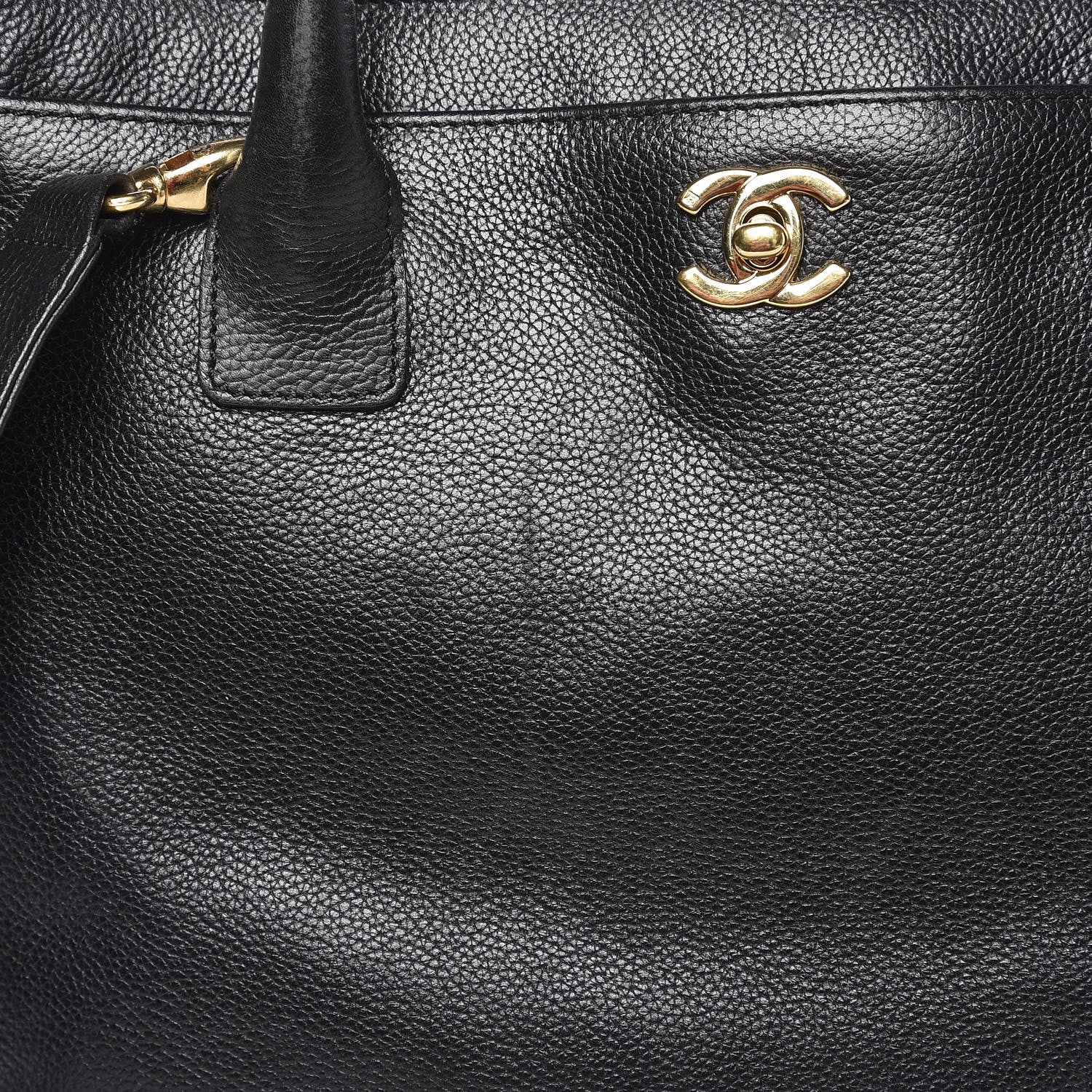 Chanel Calfskin Tall Cerf Tote Black 8 of 11