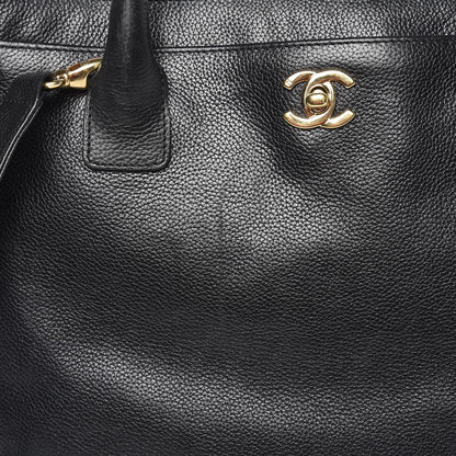 Chanel Calfskin Tall Cerf Tote Black 8 of 11