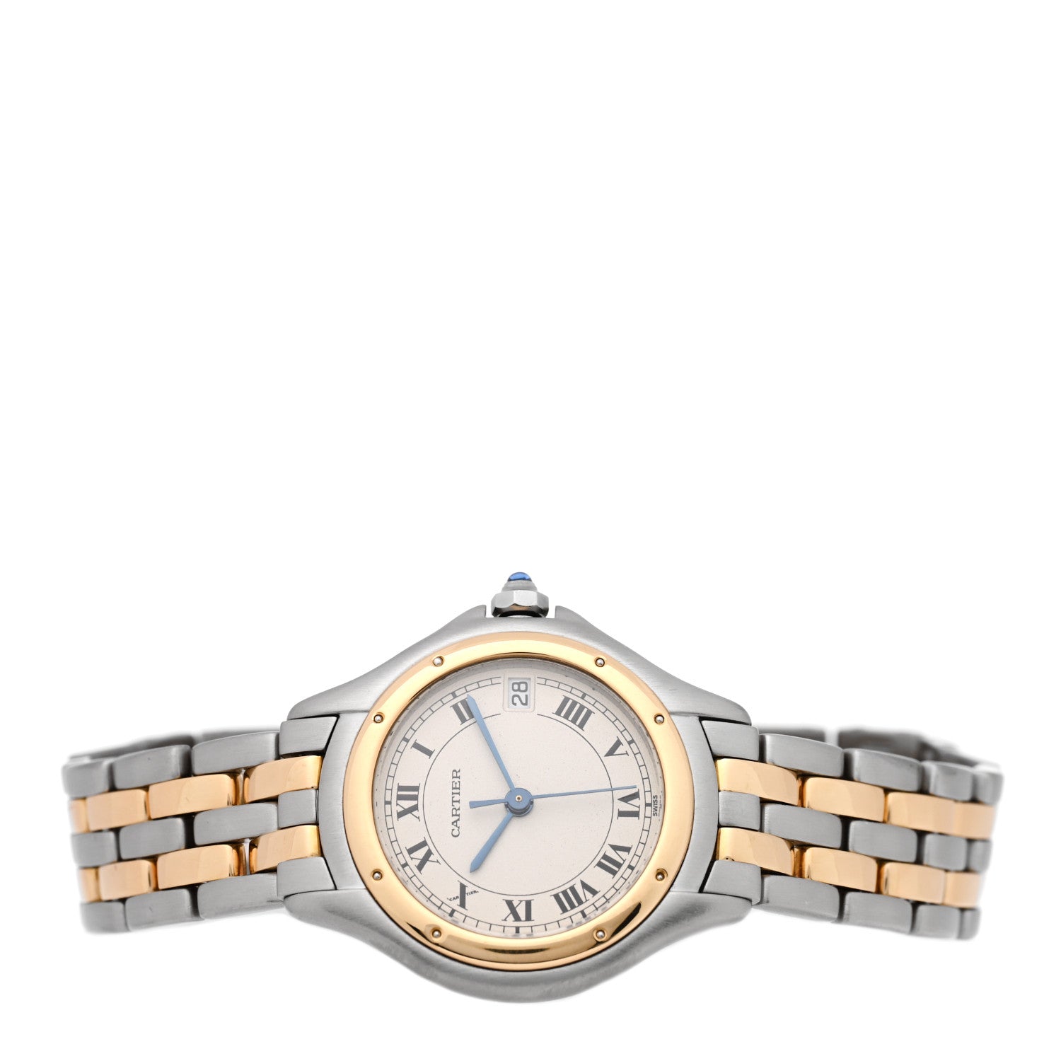 Cartier 18K Yellow Gold Diamond 26mm Cougar Quartz Watch 2 of 4