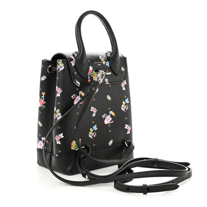 Louis Vuitton Calfskin Flower Lockme Mini Backpack Black Multicolor 3 of 14