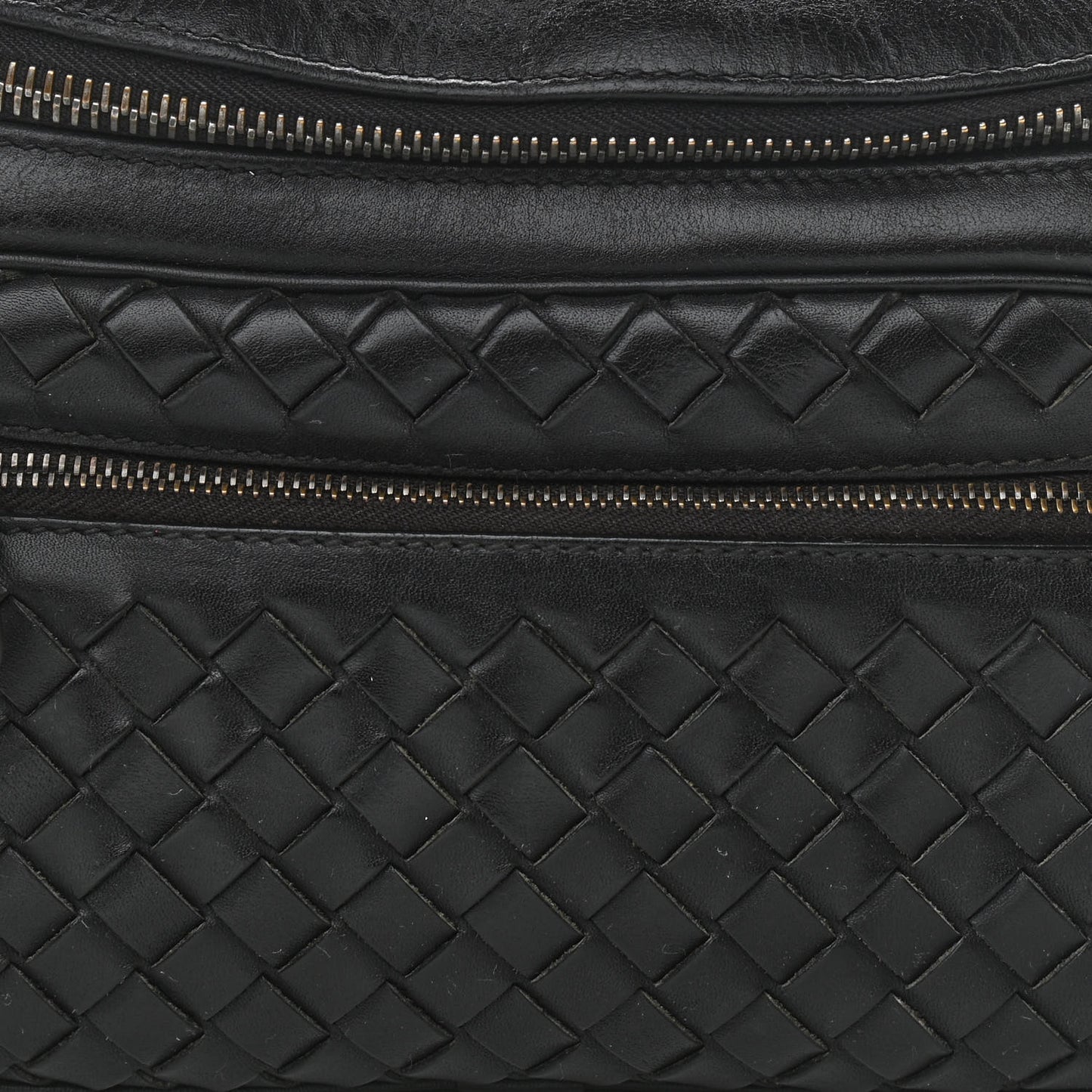 Nappa Intrecciato Belt Bag Black