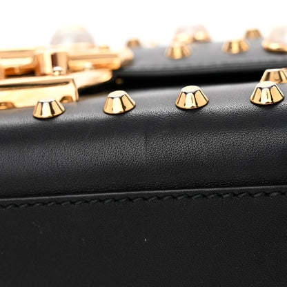 Gucci Calfskin Studded Small Padlock Shoulder Bag Black 15 of 15