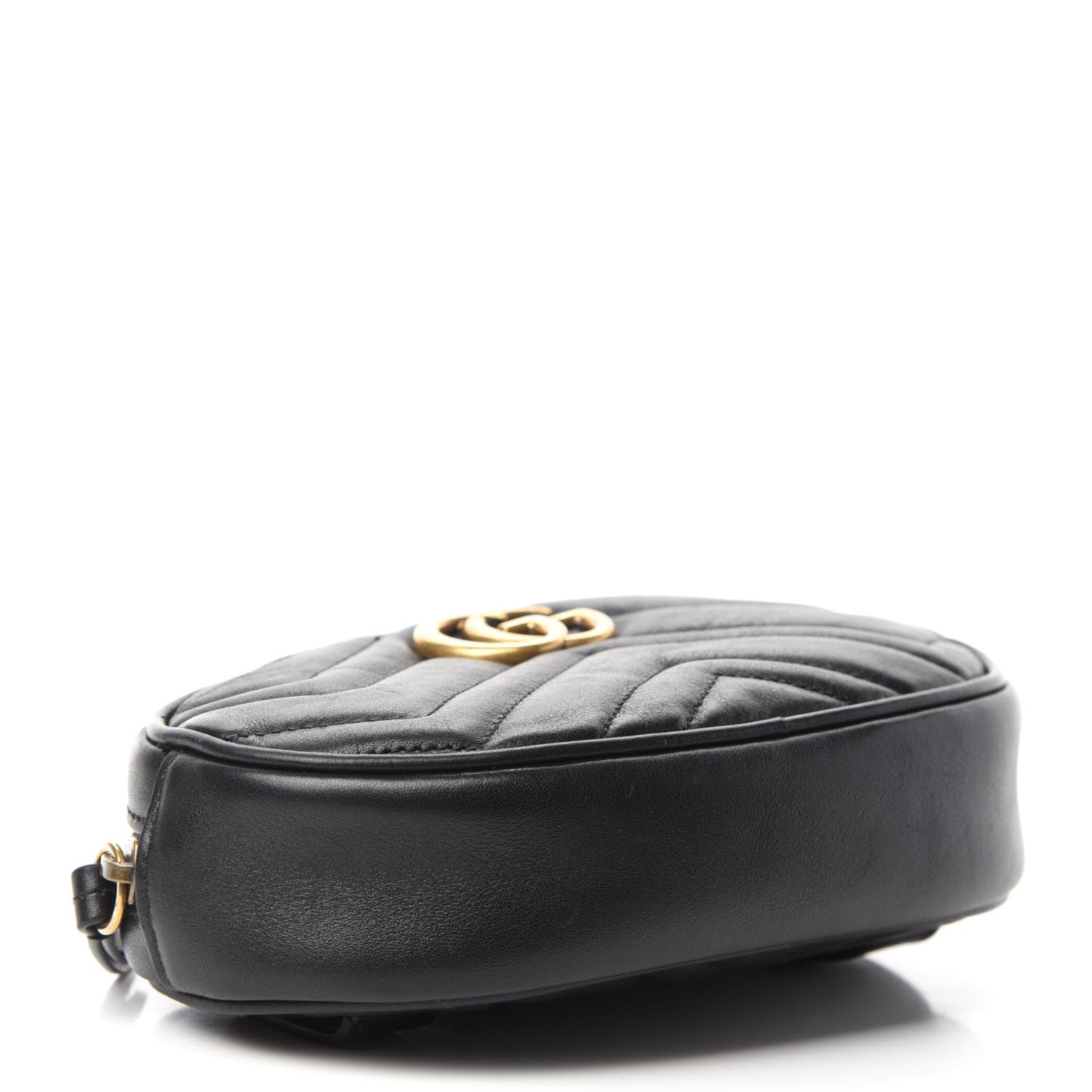 Gucci Calfskin Matelasse GG Marmont Belt Bag 85 34 Black 4 of 15