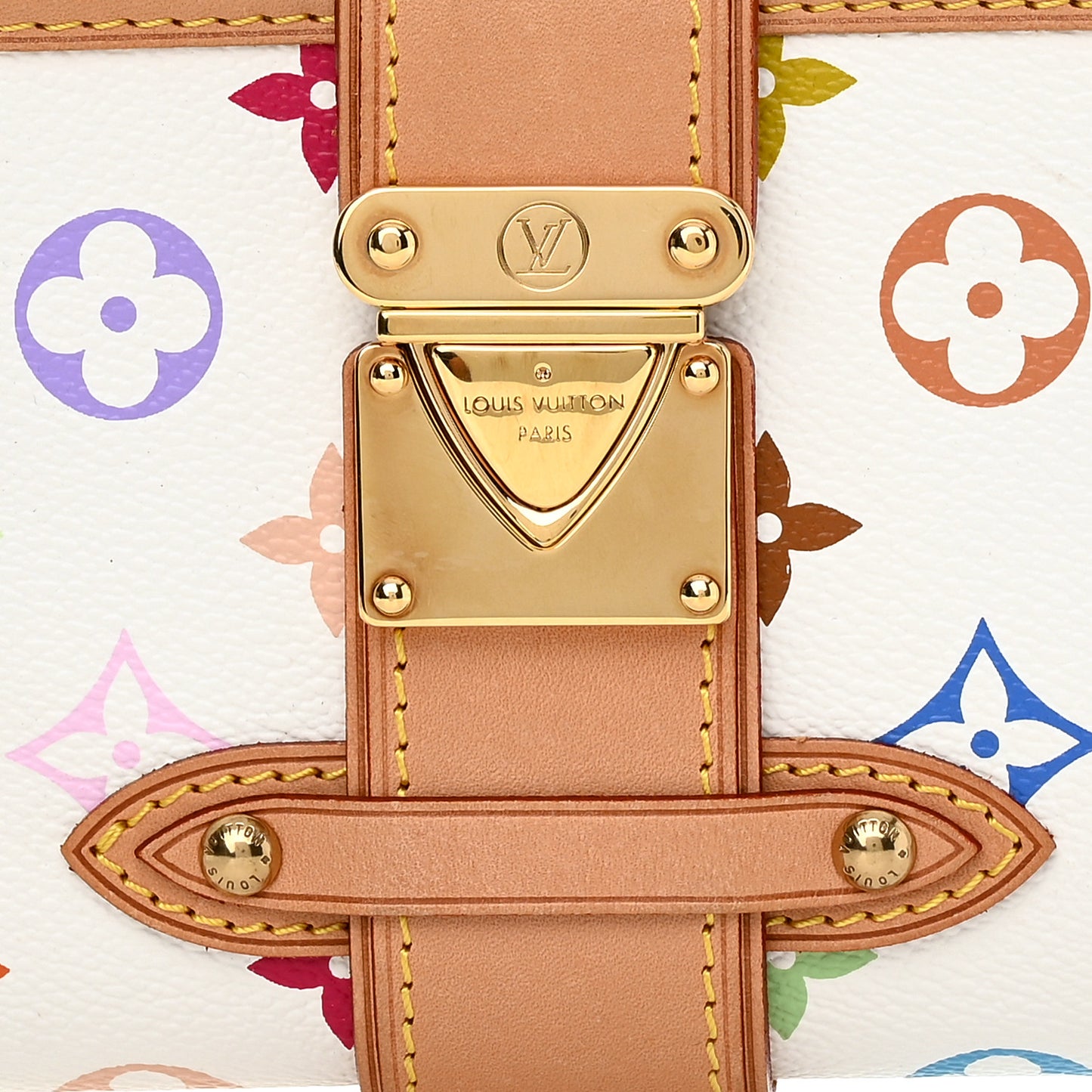 LOUIS VUITTON Monogram Multicolor Shirley White
