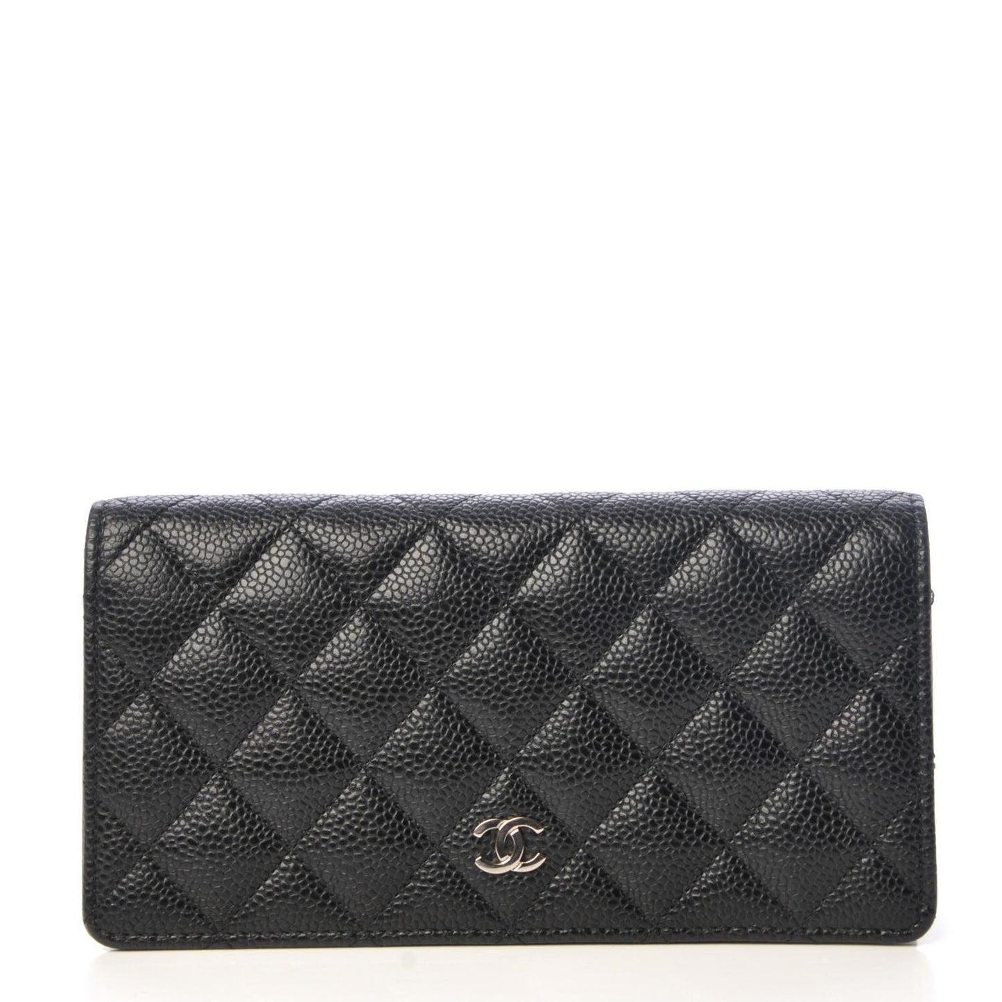 Caviar Quilted Yen Wallet Black