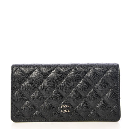 Chanel Caviar Quilted Yen Wallet Black 1 of 8
