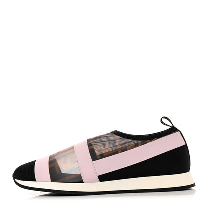 Fendi Technical Mesh Tulle Slip On Sneaker 37 Rose Tobacco 1 of 7