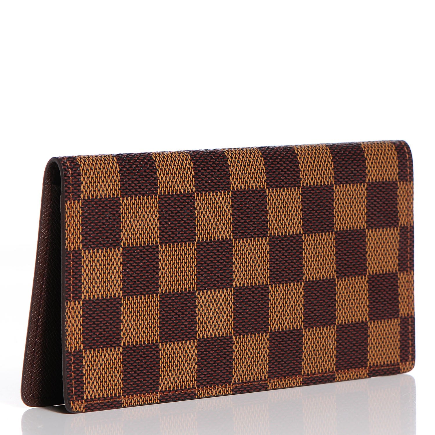 Louis Vuitton Damier Ebene Simple Checkbook Cover Wallet 3 of 7
