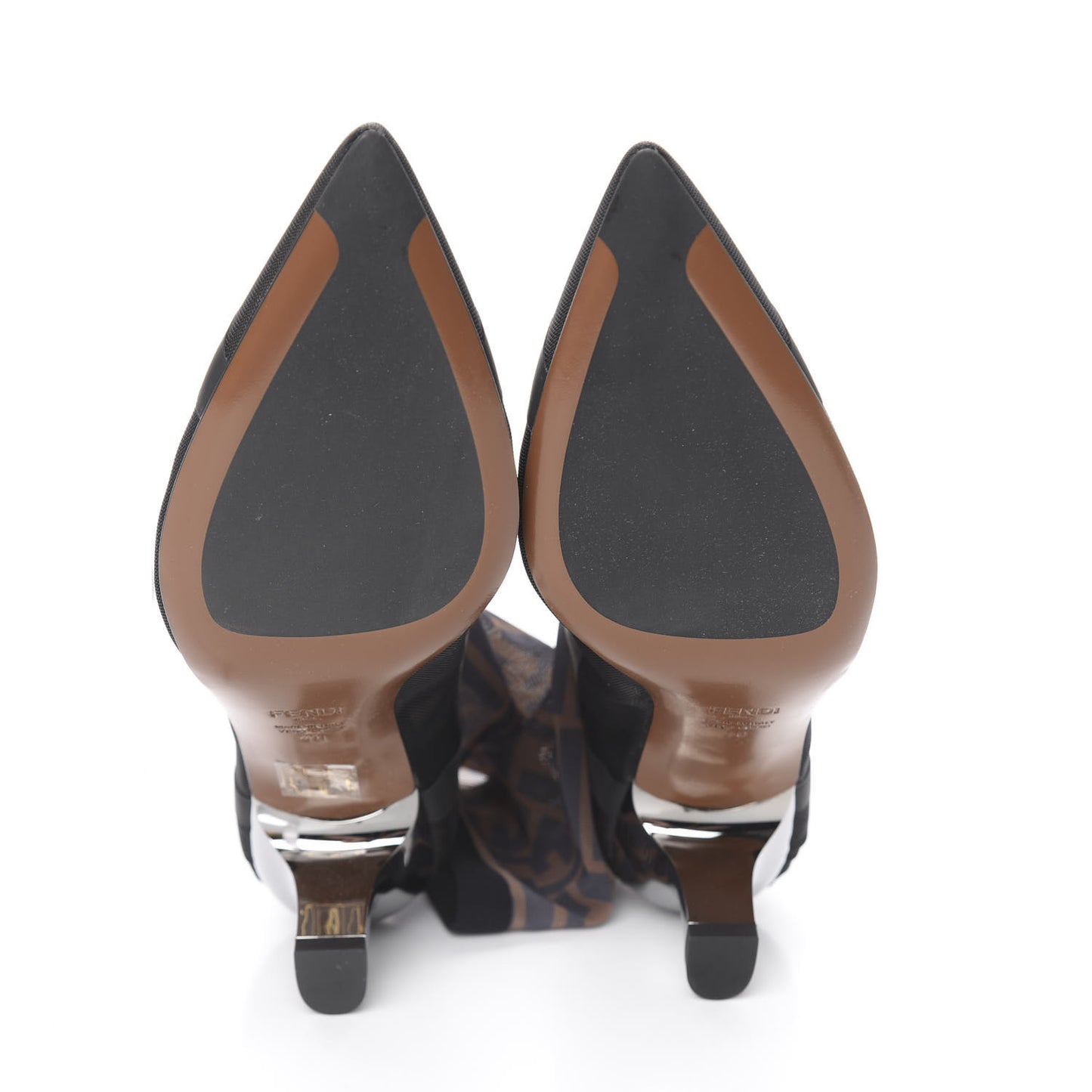 Technical Mesh FF Colibri Low Heel Ankle Boots 40 Black Tobacco