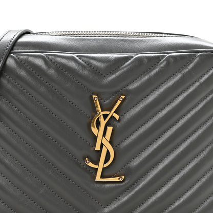 Saint Laurent Calfskin Matelasse Monogram Lou Camera Bag Storm 8 of 11