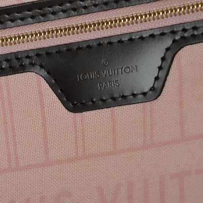 Louis Vuitton Damier Ebene Neo Neverfull MM Rose Ballerine 6 of 7