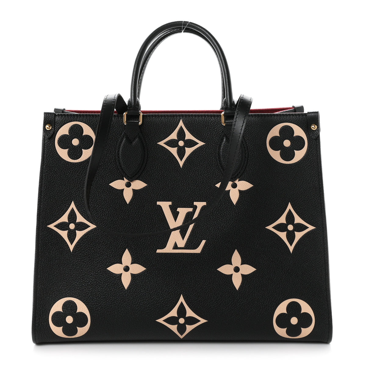 Louis Vuitton Empreinte Monogram Giant Onthego MM Black Beige 2 of 19