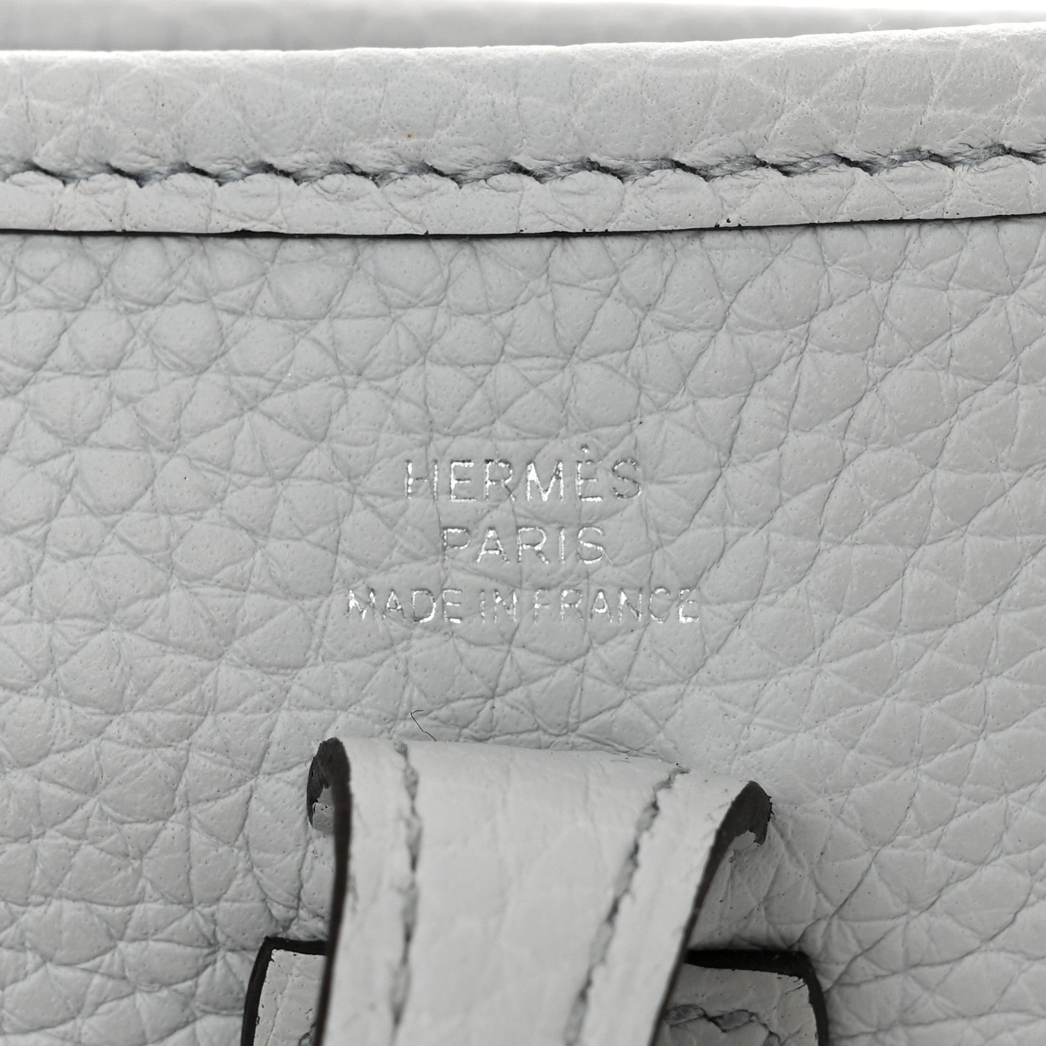 Hermes Taurillon Clemence Amazone Evelyne TPM Bleu Pale Etain 7 of 12