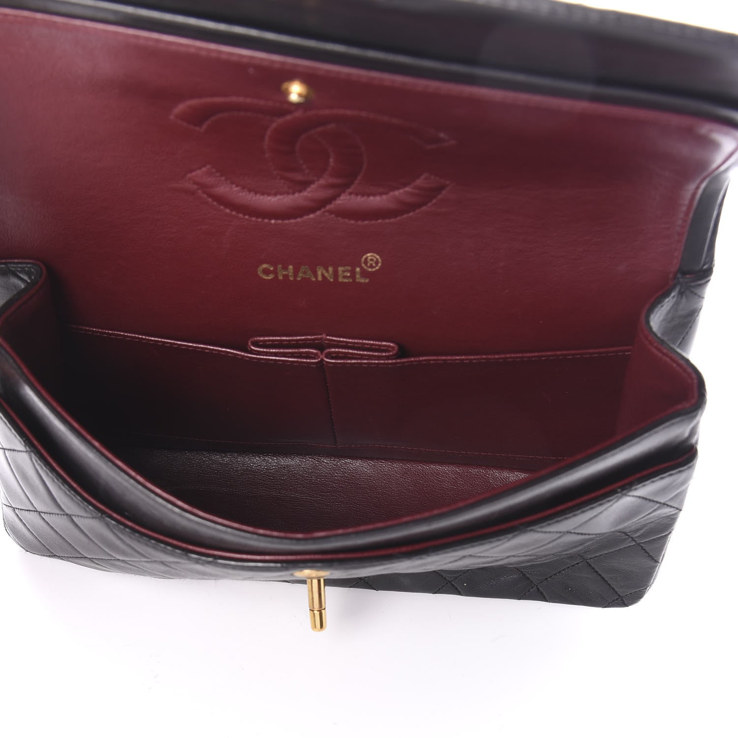 Chanel Lambskin Quilted Medium Double Flap Black 4 of 8