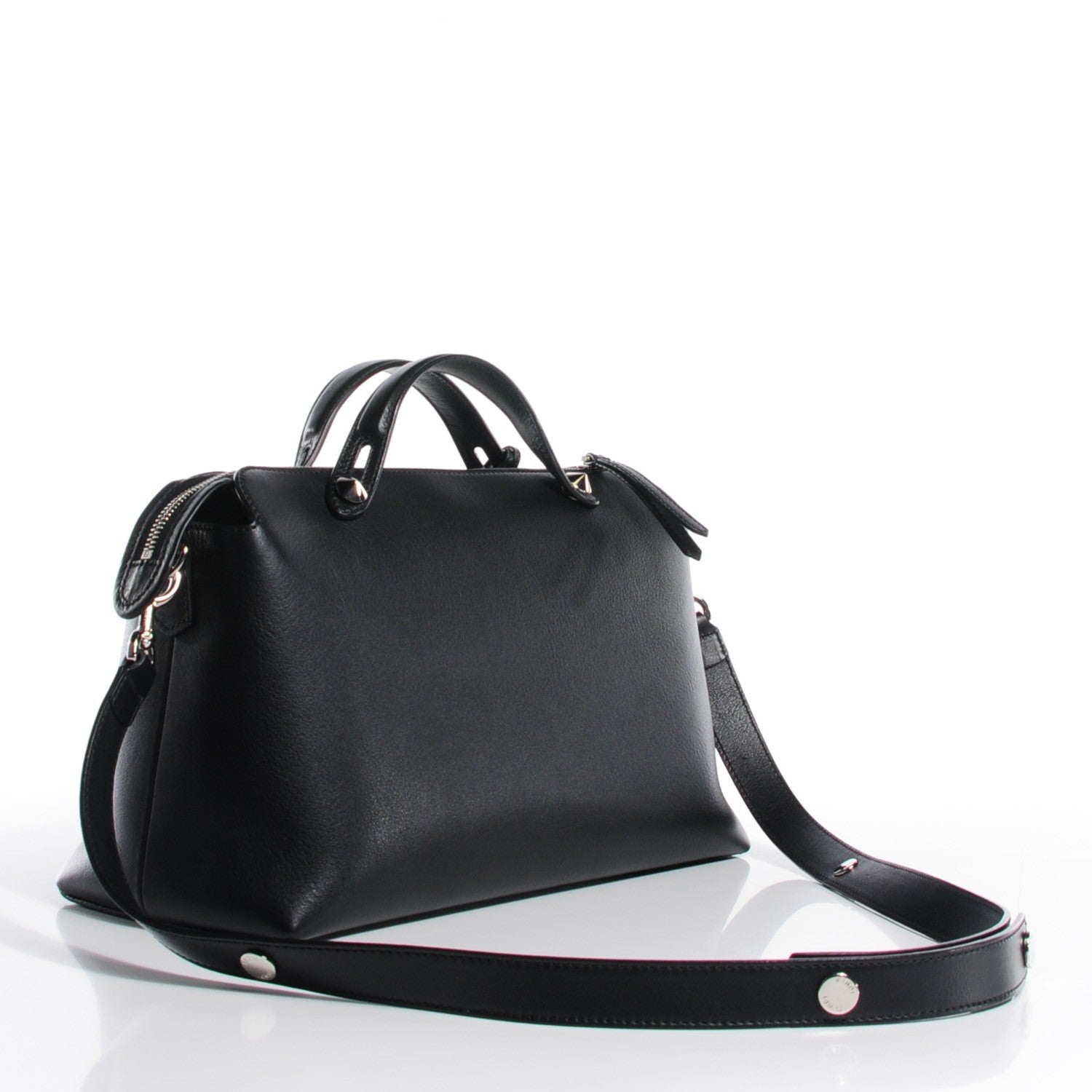 Fendi Vitello Dolce Large By The Way Boston Bag Black 3 of 9