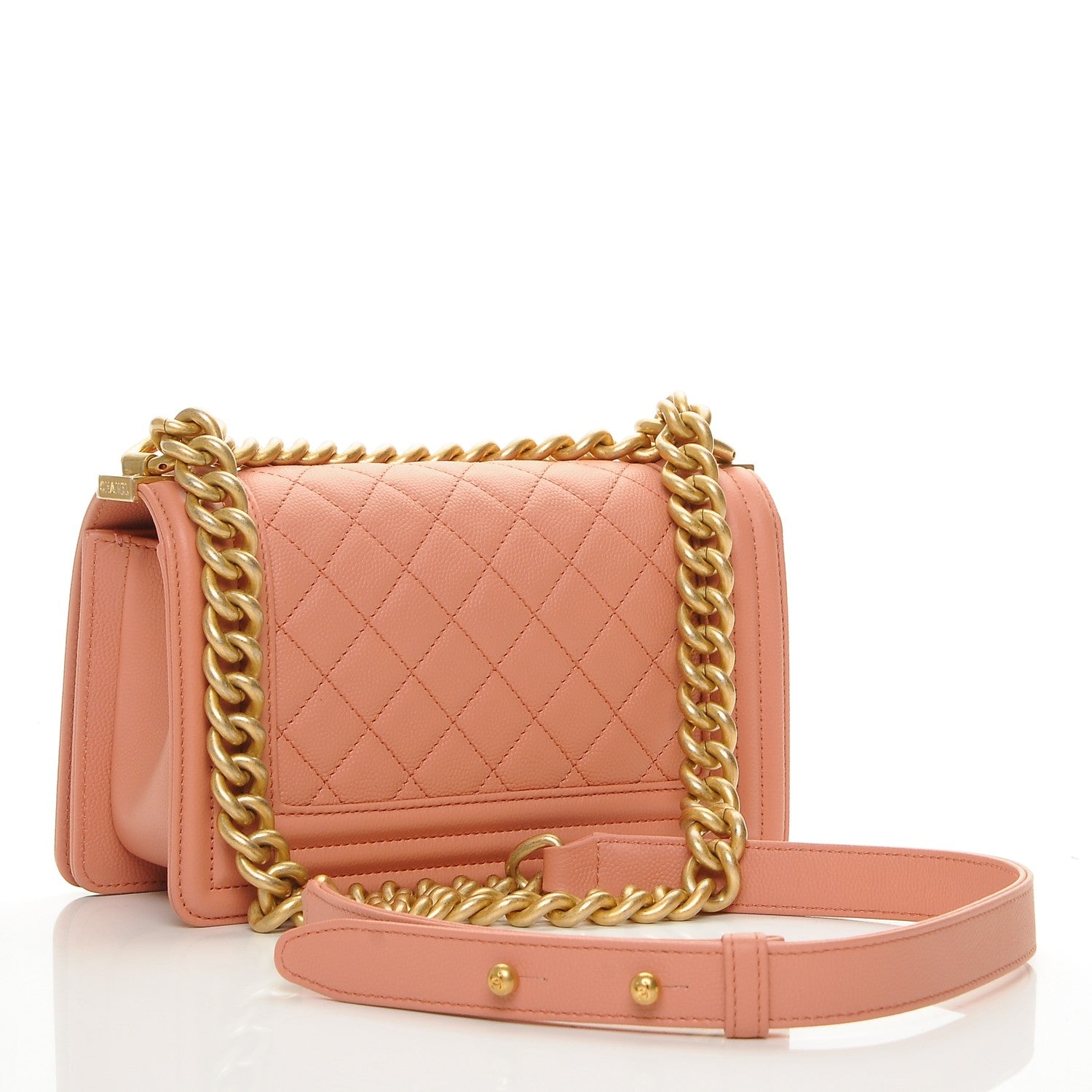 Chanel Caviar Quilted Small Boy Flap Powder Pink 3 of 7
