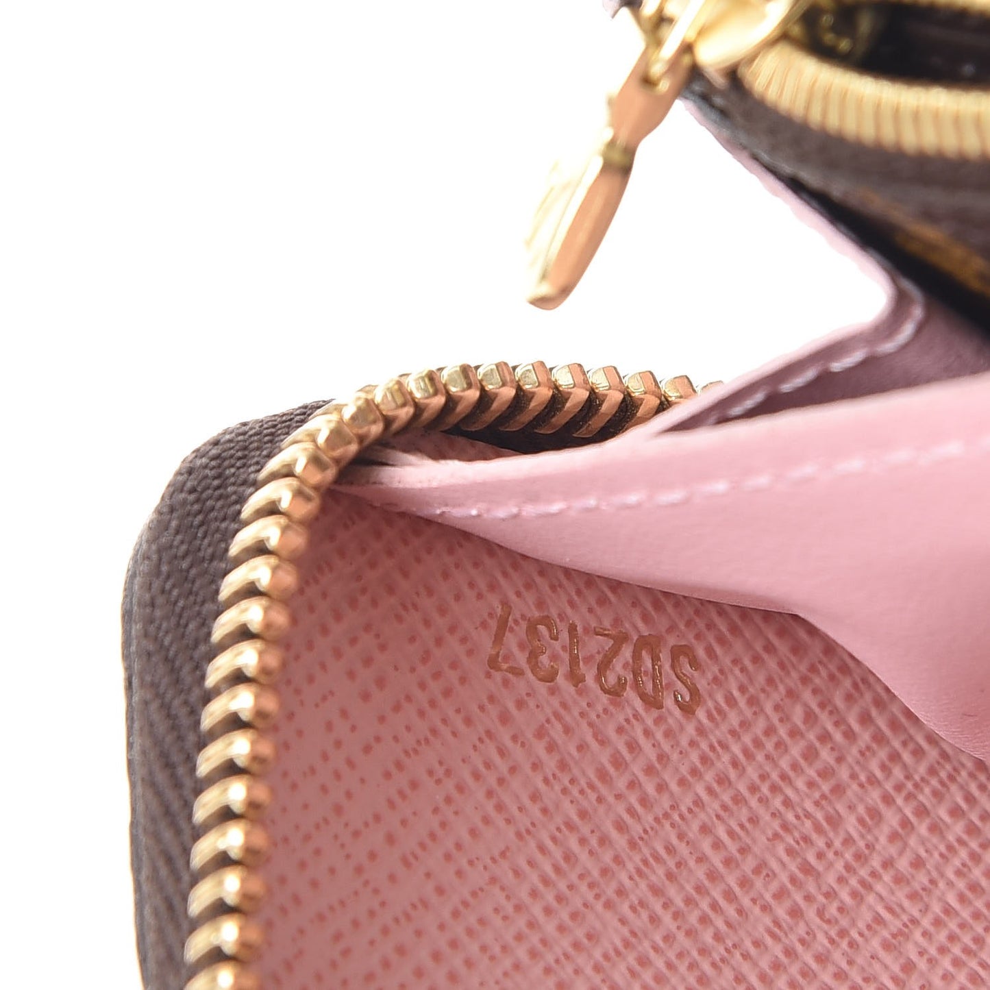 Monogram Clemence Wallet Rose Ballerine