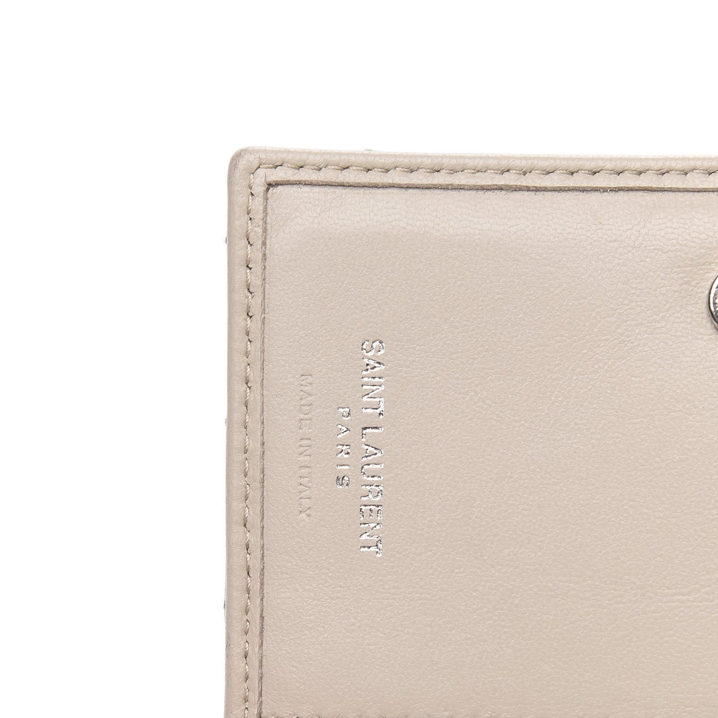 Lambskin Y Quilted Monogram Compact Loulou Wallet Nude Powder