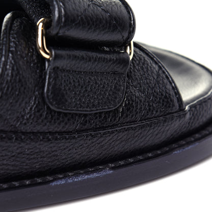 Chanel Grained Calfskin Velcro Dad Sandals 36.5 Black 12 of 13