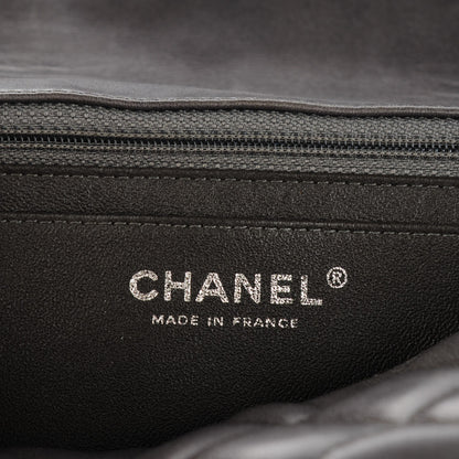 Chanel Lambskin Quilted Jumbo Single Flap Dark Grey 7 of 8