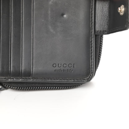 Gucci Monogram Zip Around Coin Wallet Black 7 of 15