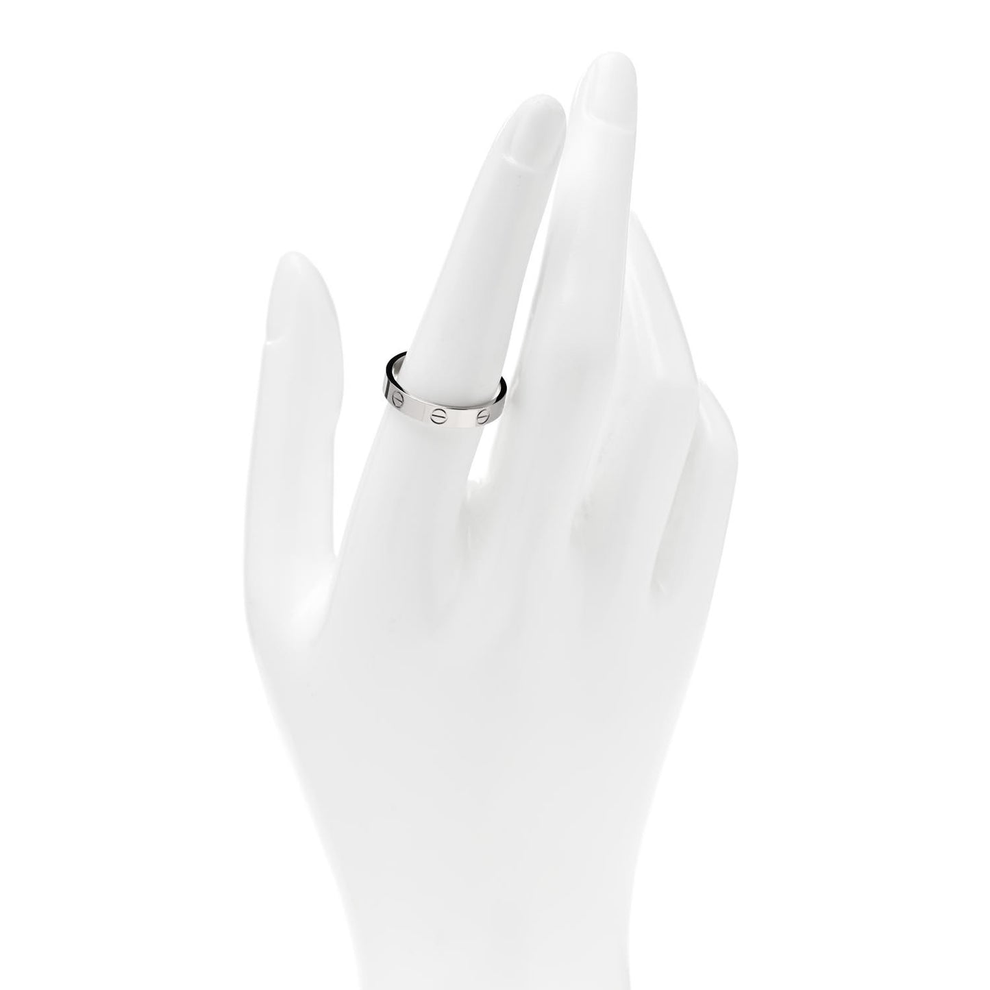 18K White Gold 3.5mm LOVE Wedding Band Ring 56 7.75