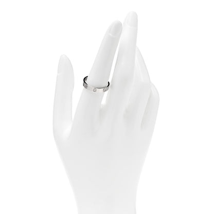 Cartier 18K White Gold 3.5mm LOVE Wedding Band Ring 56 7.75 2 of 6