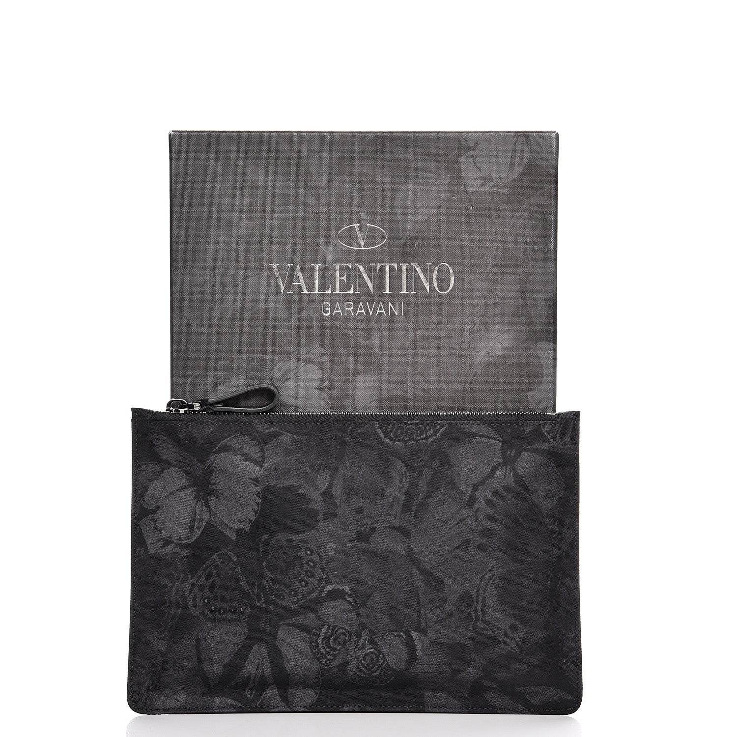 Valentino Garavani Nylon Camubutterfly Zip Pouch Black 8 of 8