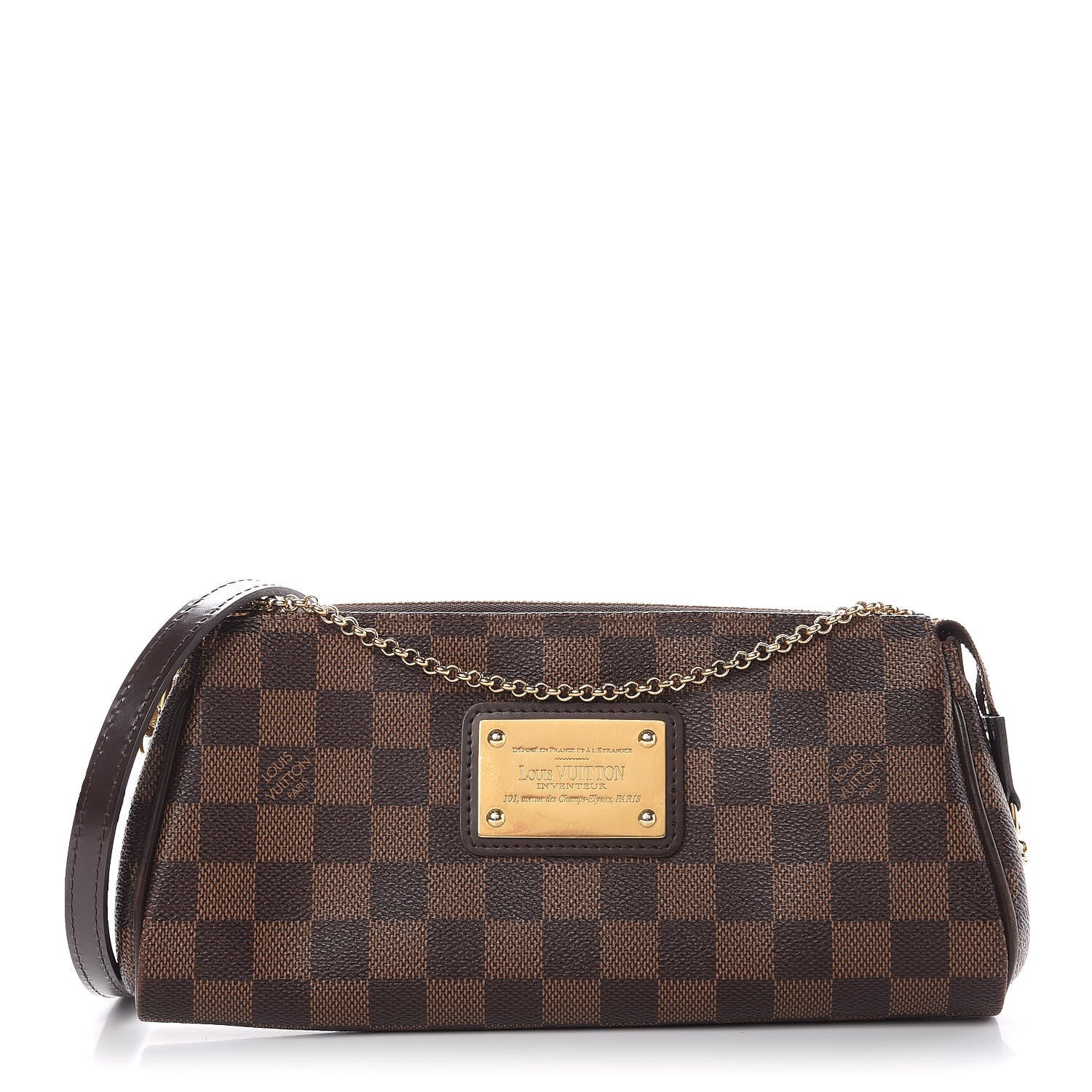 Louis Vuitton Damier Ebene Eva Clutch 1 of 9
