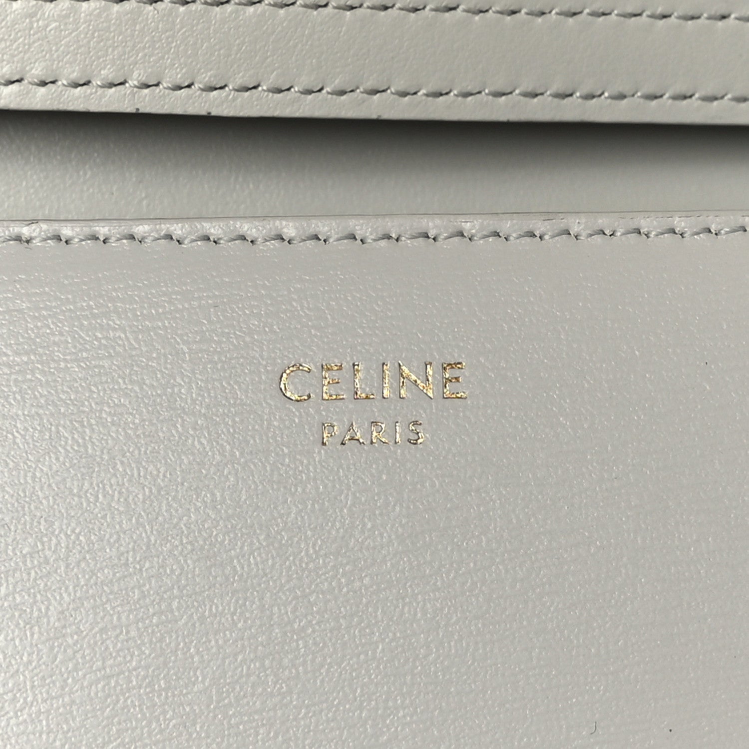 Celine Shiny Calfskin Triomphe Wallet on Chain Chalk 5 of 7