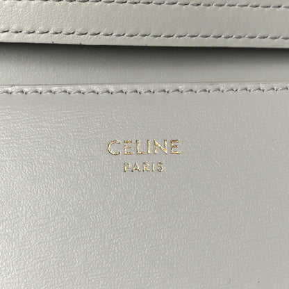 Celine Shiny Calfskin Triomphe Wallet on Chain Chalk 5 of 7