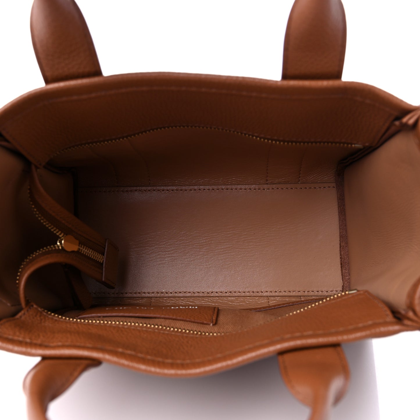 Grained Calfskin Small The Tote Bag Argan Oil
