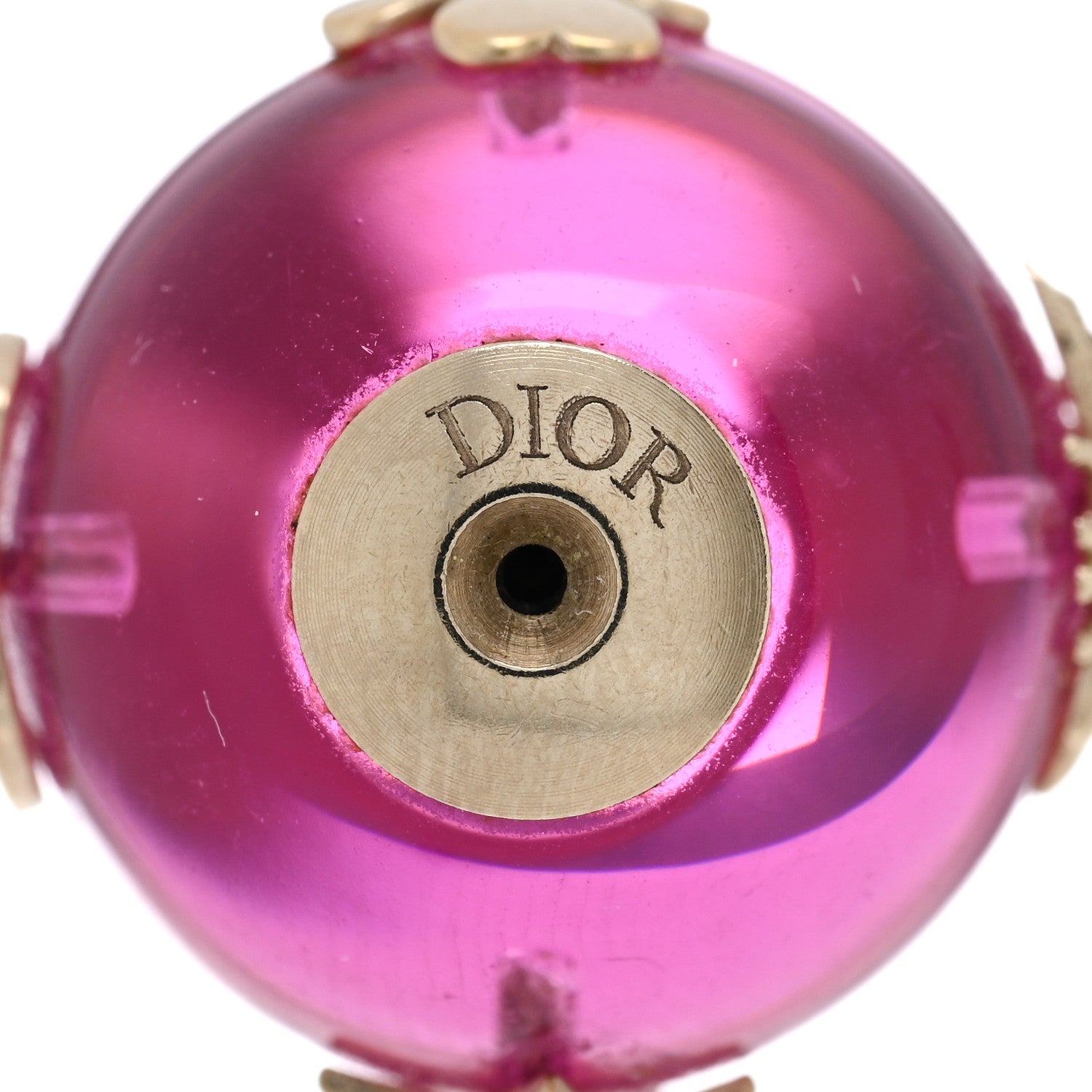 Christian Dior Resin Pearl Dior Tribales Earrings Gold White Transparent Rani Pink 4 of 5