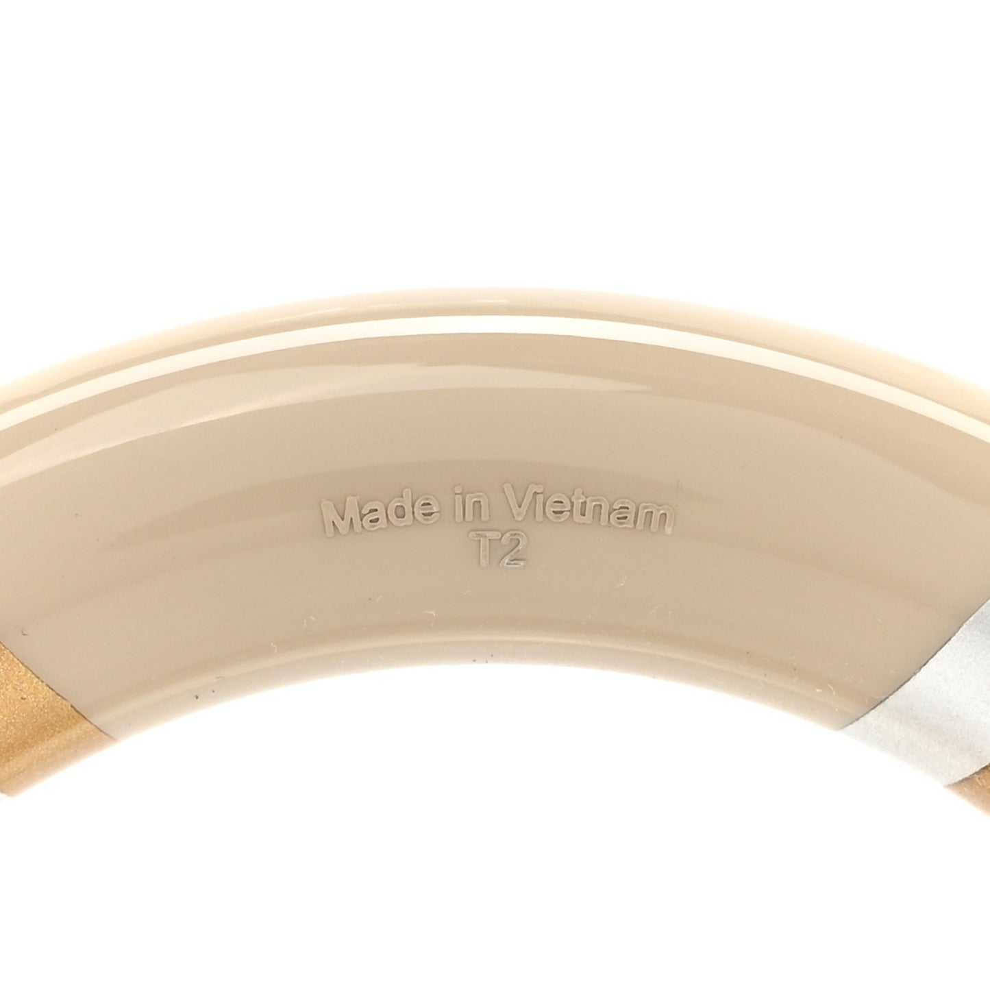 Lacquered Wood H Equipe GM Bangle Bracelet T2 Gold