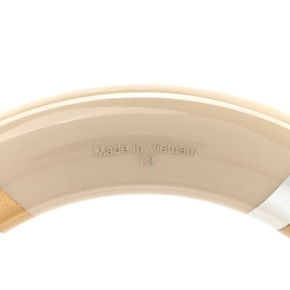 Hermes Lacquered Wood H Equipe GM Bangle Bracelet T2 Gold 4 of 5